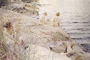 Anders Zorn ute oil painting artist